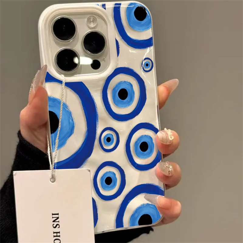 Phone Cases Blue - Blue Evil Eye 3D Jelly Water