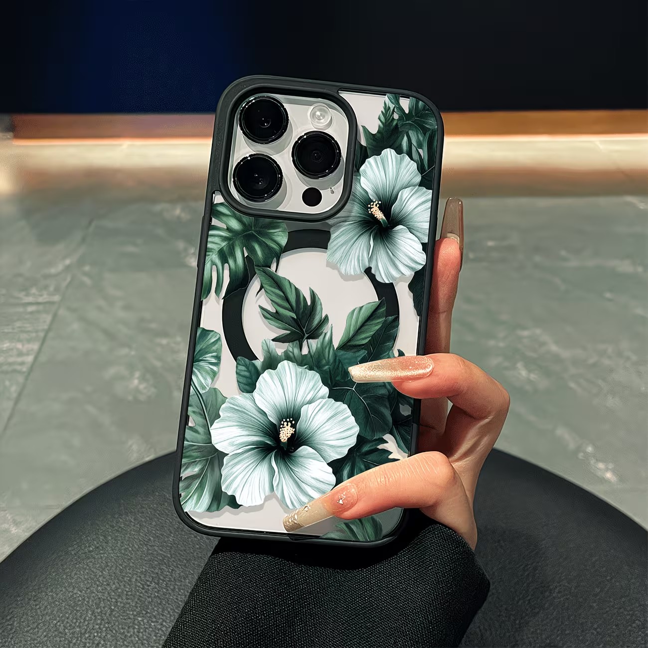 Phone Cases Xr - Green Floral Print Phone Case For