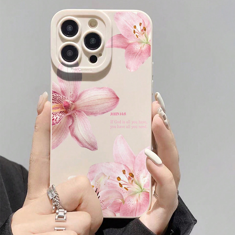 Blue Floral Painted Silicone I - Phone Cases Blue ulasan dan harga