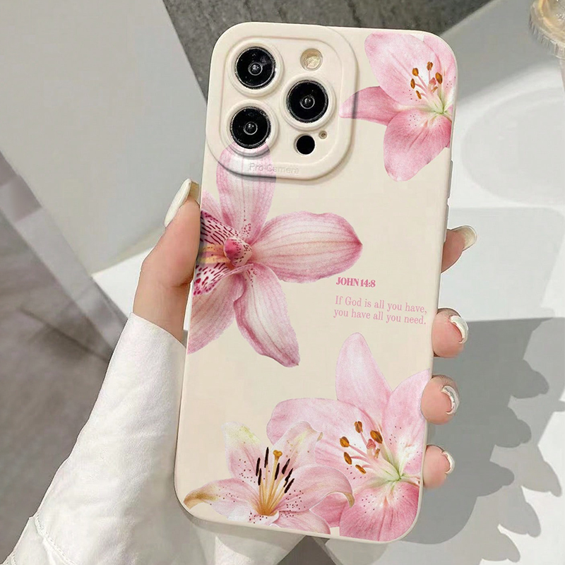 Blue Floral Painted Silicone I - Phone Cases Blue ulasan dan harga