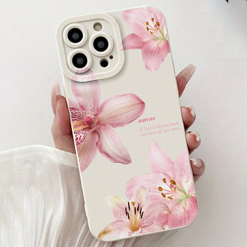 Blue Floral Painted Silicone I - Phone Cases Blue ulasan dan harga