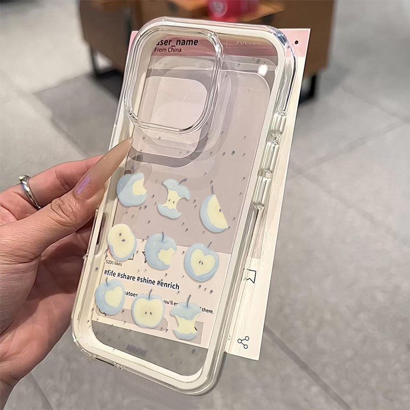 Cute Blue apple 2in1 Clear Pho - Phone Cases Blue ulasan dan harga