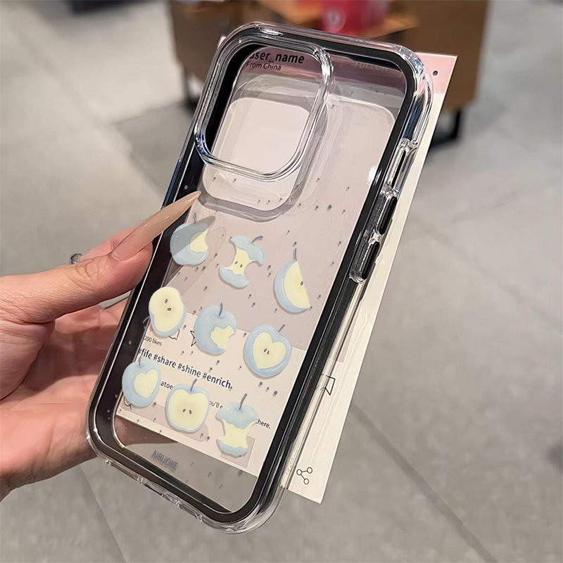 Cute Blue apple 2in1 Clear Pho - Phone Cases Blue ulasan dan harga