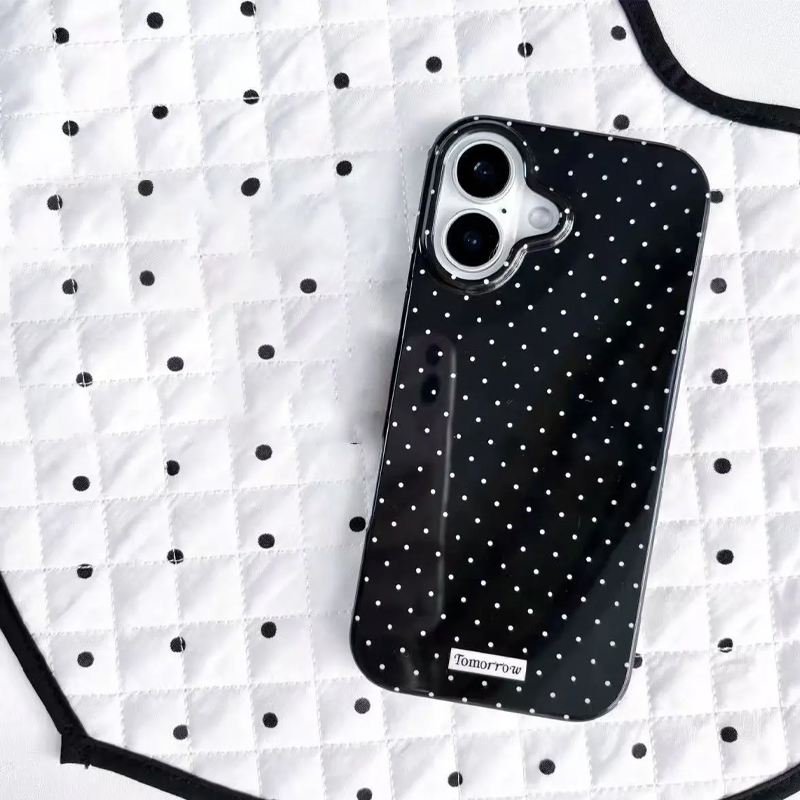 Ins White And Black Polka Dots - Phone Cases Aesthetic ulasan dan harga