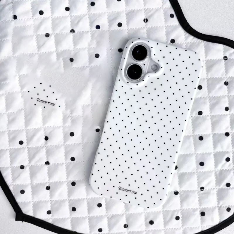 Ins White And Black Polka Dots - Phone Cases Aesthetic ulasan dan harga