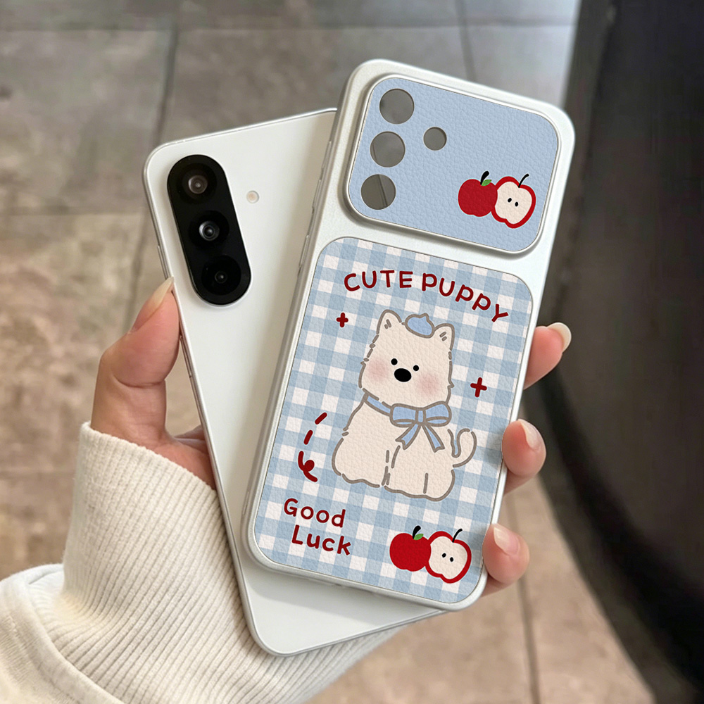 Blue Plaid Puppy Pattern Phone - Phone Cases Blue ulasan dan harga