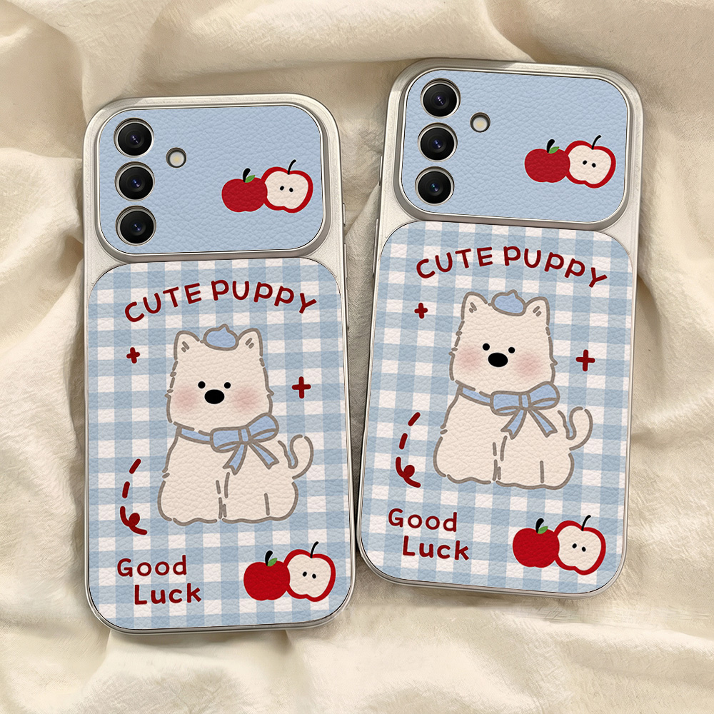 Blue Plaid Puppy Pattern Phone - Phone Cases Blue ulasan dan harga