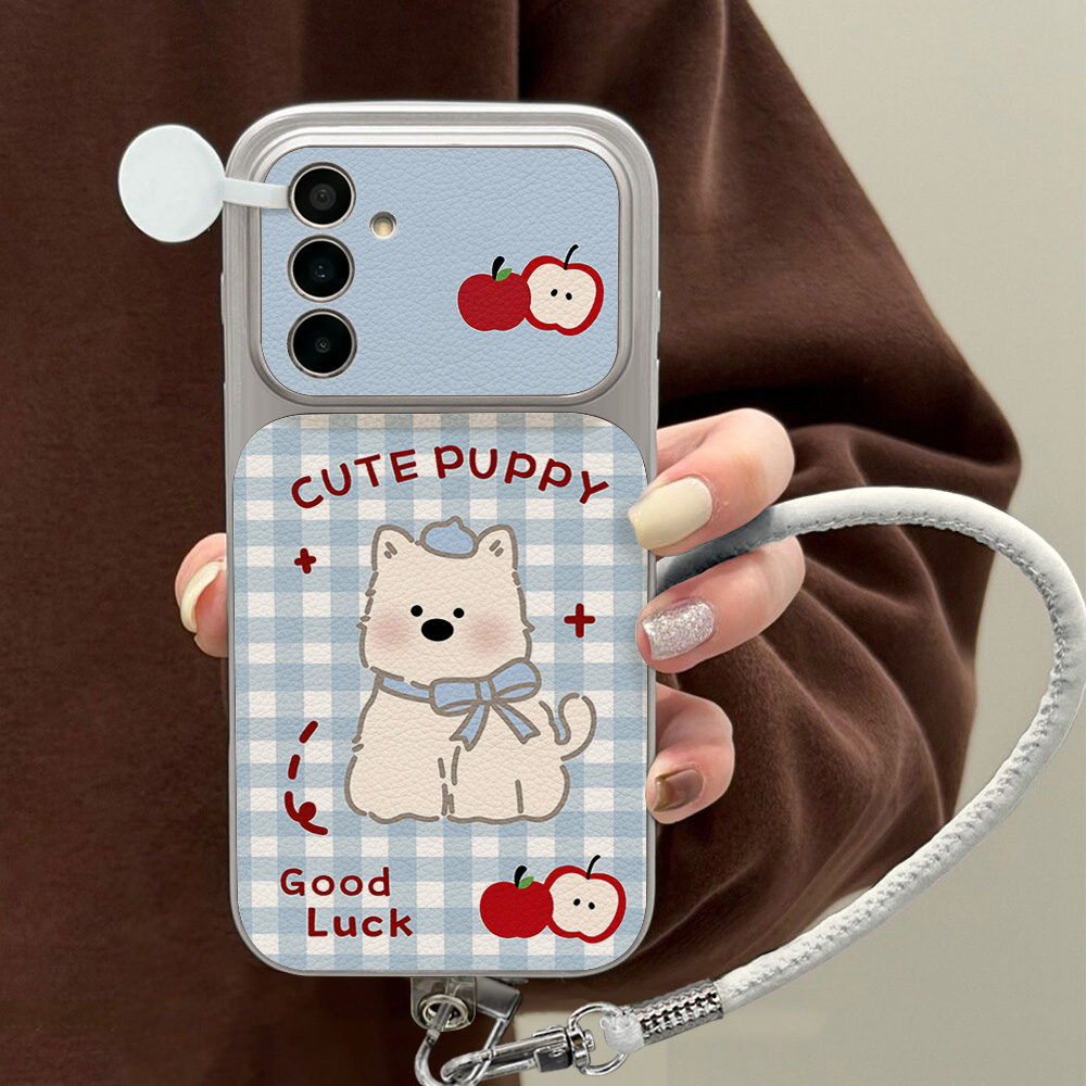 Blue Plaid Puppy Pattern Phone - Phone Cases Blue ulasan dan harga