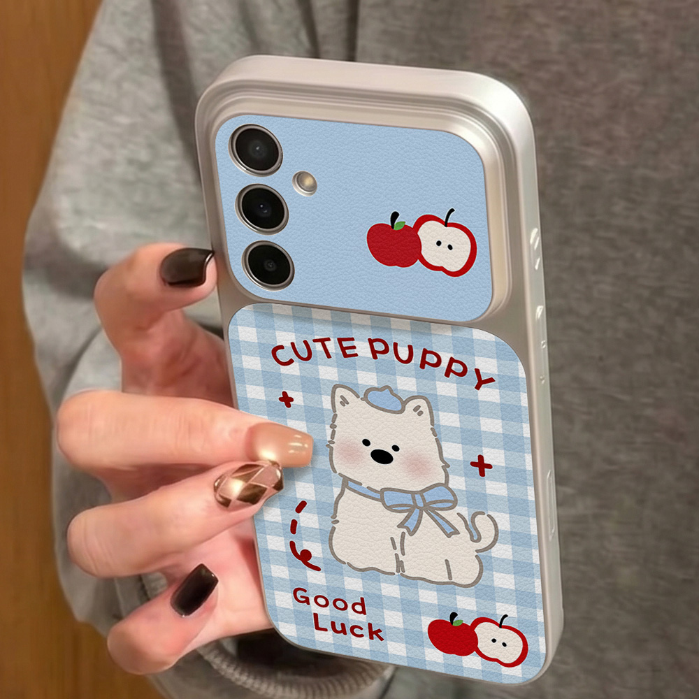 Blue Plaid Puppy Pattern Phone - Phone Cases Blue ulasan dan harga