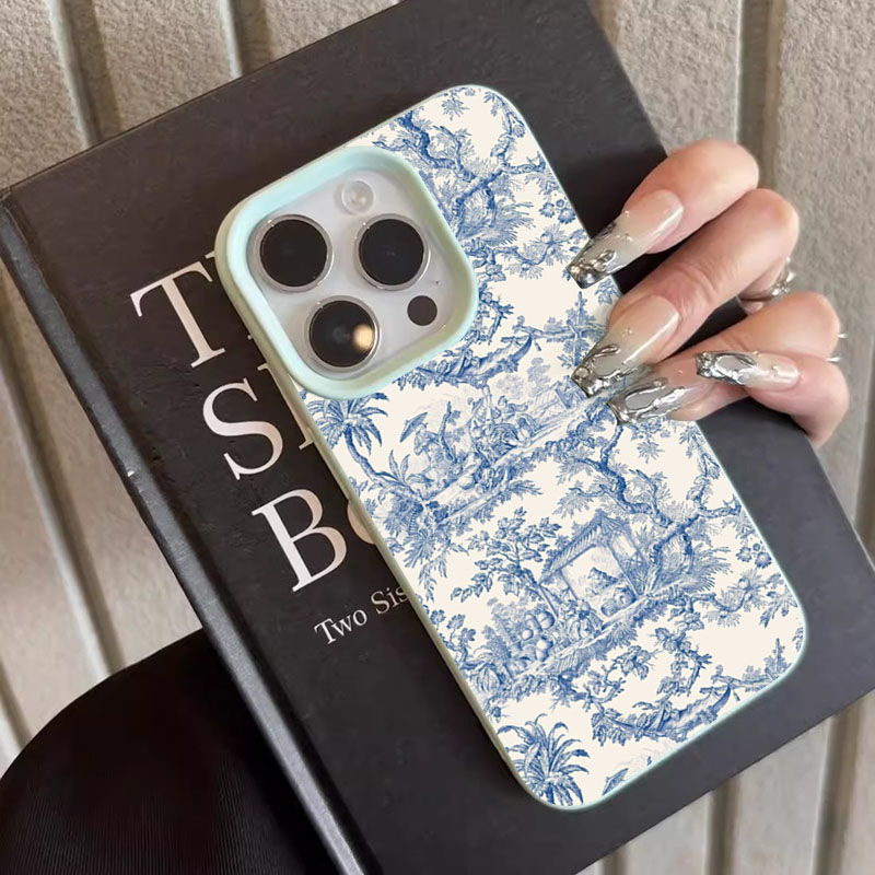 Fashion Blue White Porcelain P - Phone Cases Blue ulasan dan harga