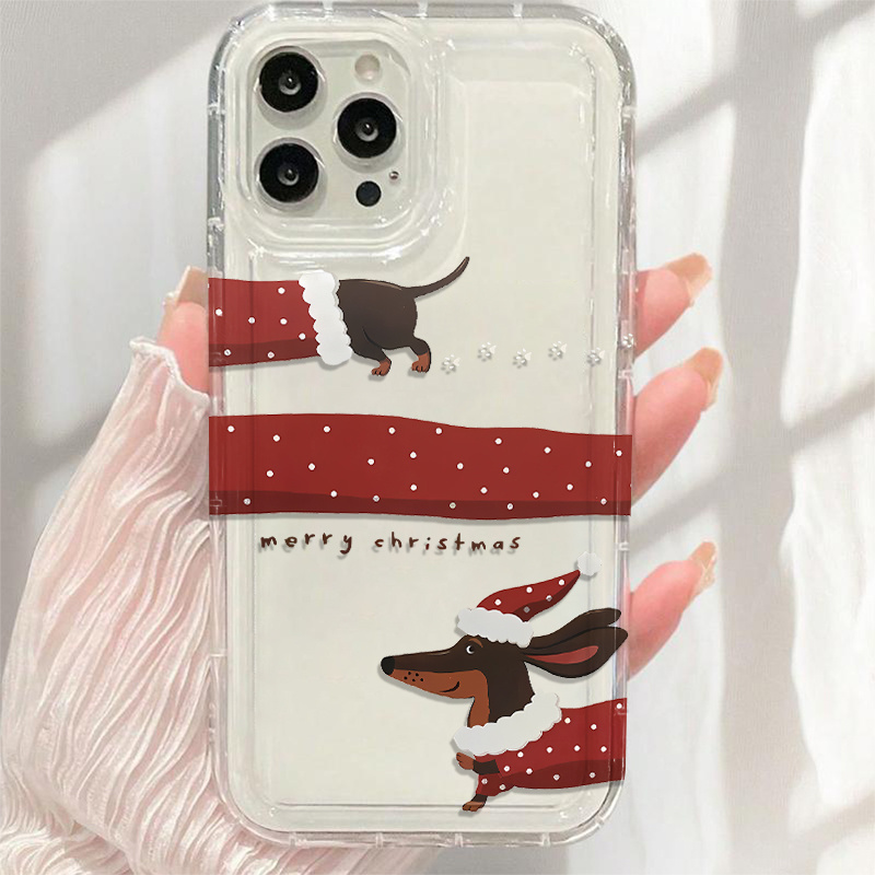 Cute Christmas Dachshund Santa - Phone Cases Aesthetic ulasan dan harga
