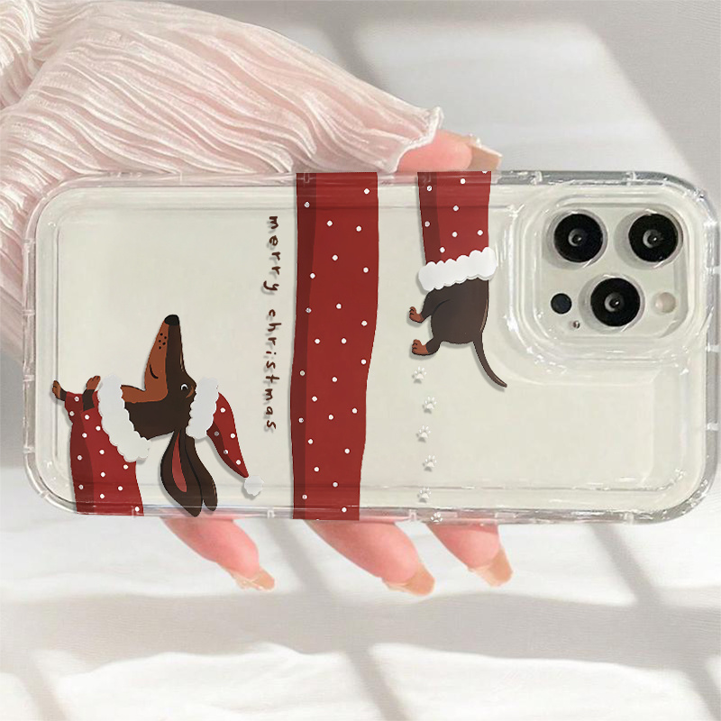 Cute Christmas Dachshund Santa - Phone Cases Aesthetic ulasan dan harga