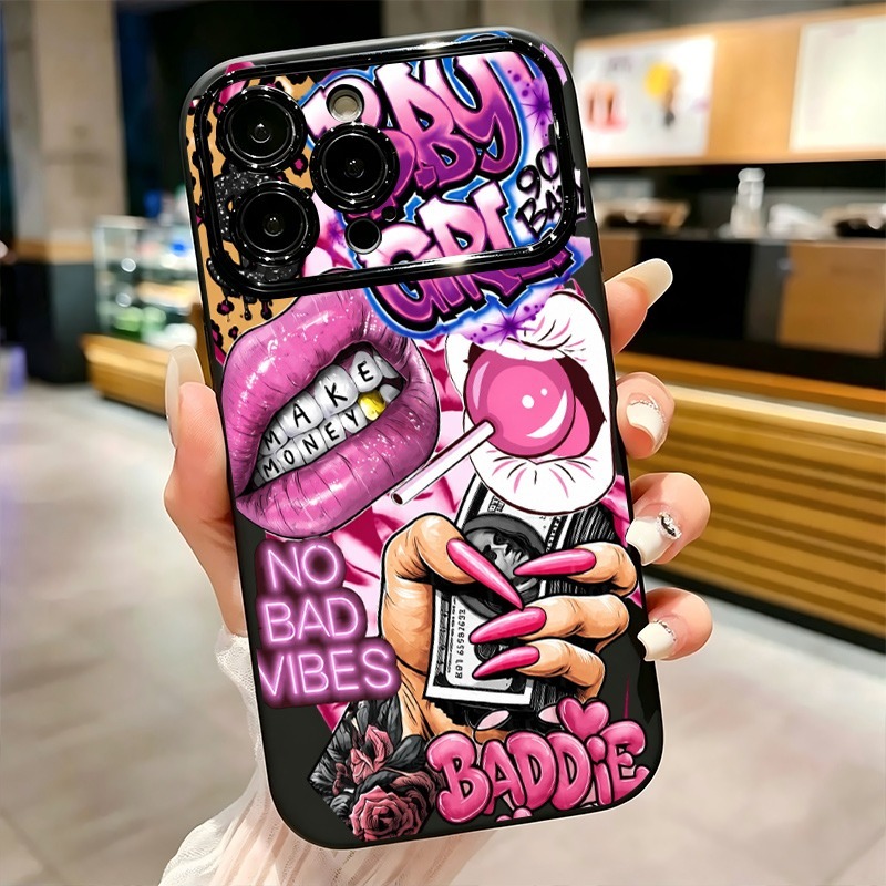 Hip Hop Pink Lips Baby Girl Gr - Phone Cases Durable ulasan dan harga