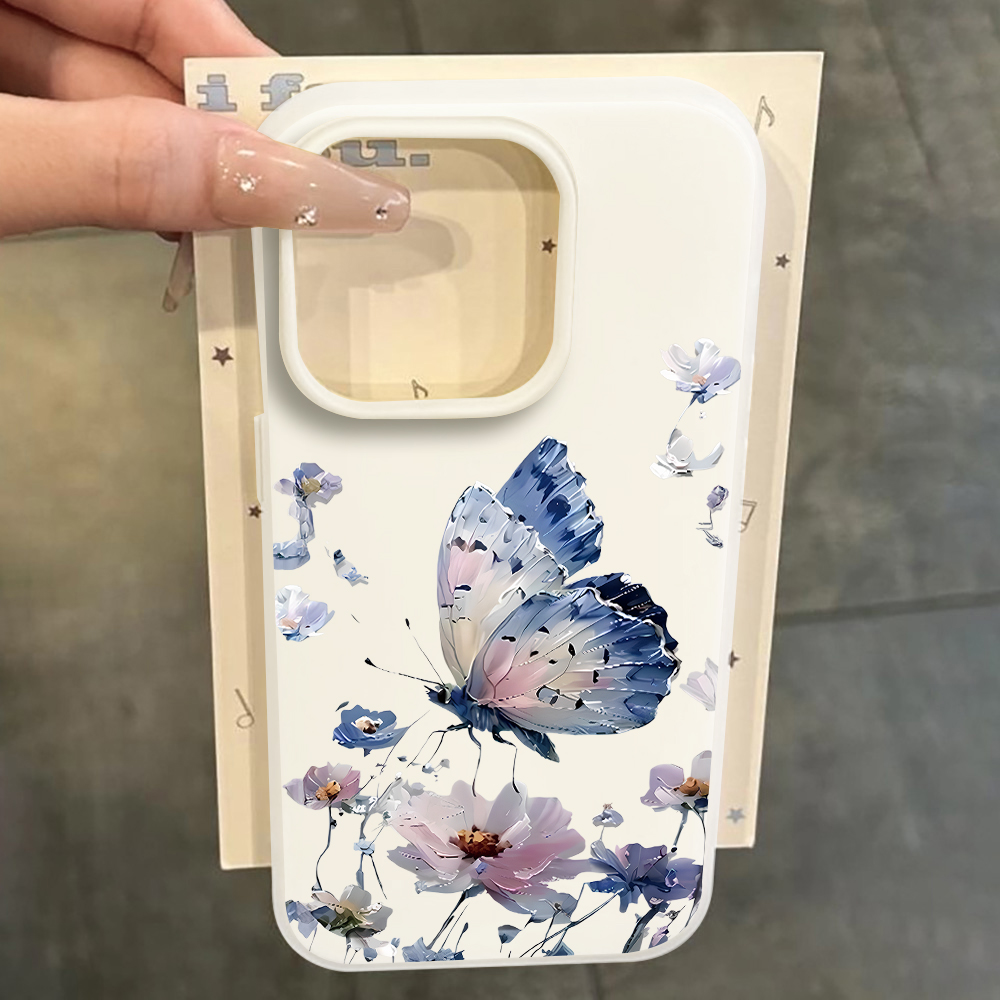 Watercolor Blue Purple Butterf - Phone Cases Blue ulasan dan harga