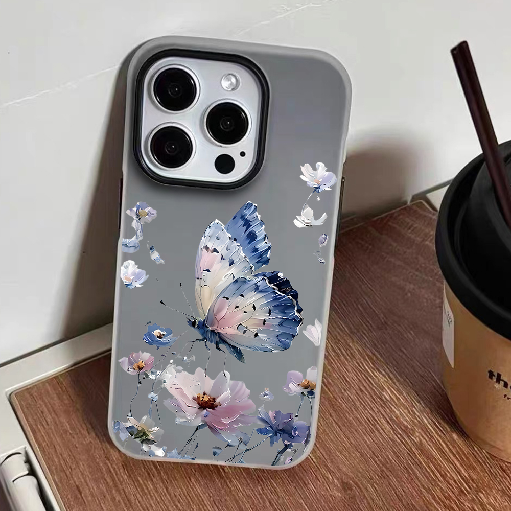 Watercolor Blue Purple Butterf - Phone Cases Blue ulasan dan harga
