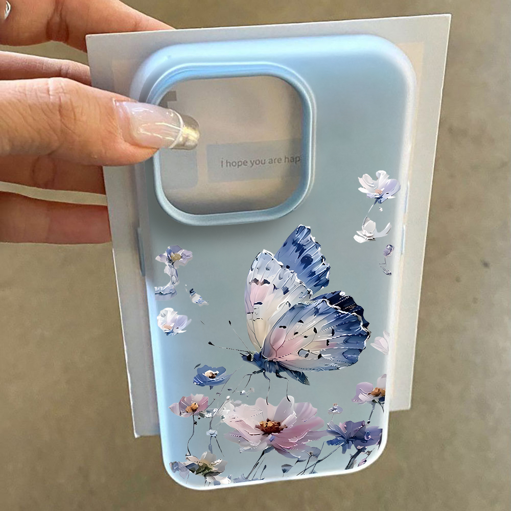 Watercolor Blue Purple Butterf - Phone Cases Blue ulasan dan harga