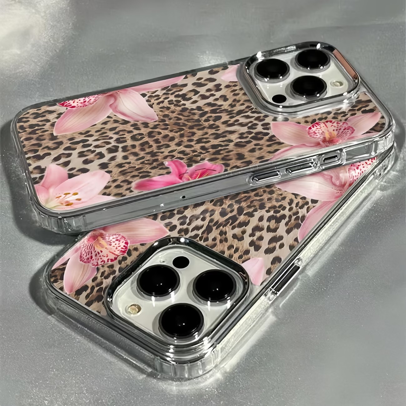 Leopard Print Lily Flower Tran - Phone Cases Aesthetic ulasan dan harga