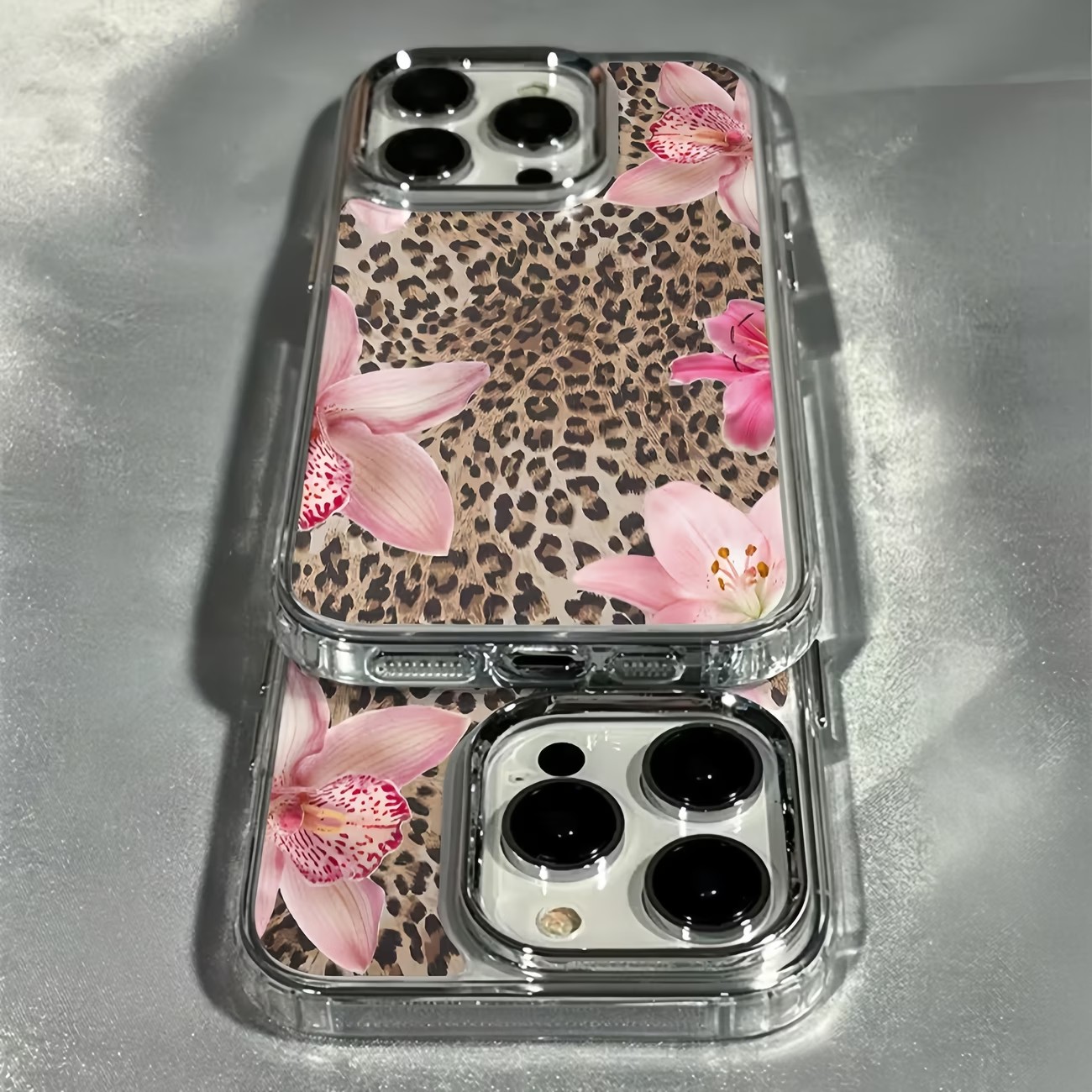 Leopard Print Lily Flower Tran - Phone Cases Aesthetic ulasan dan harga
