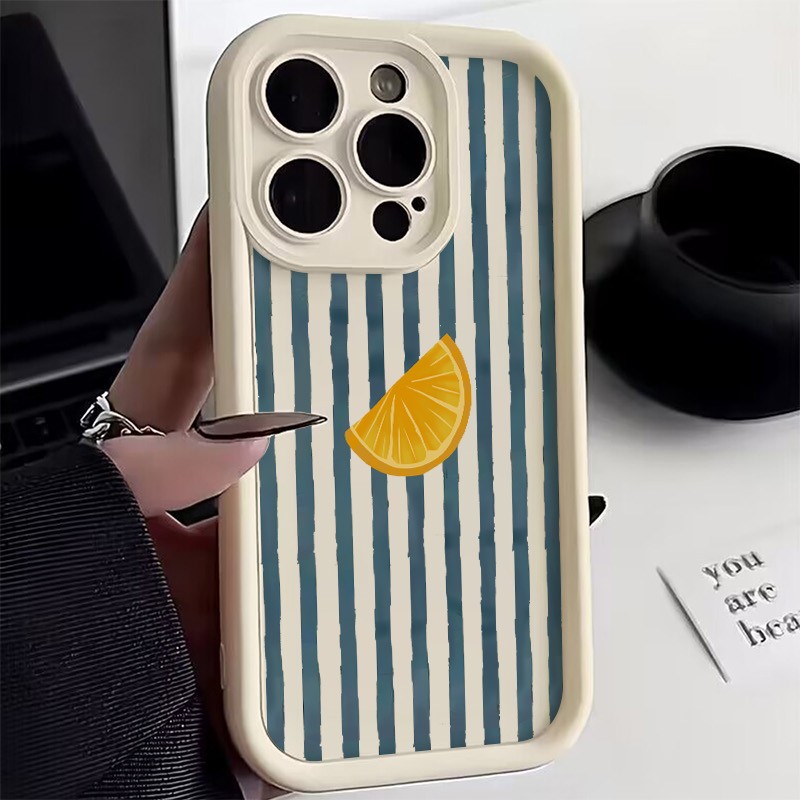 Striped Lemon Slice Pattern Ph - Phone Cases Xr ulasan dan harga