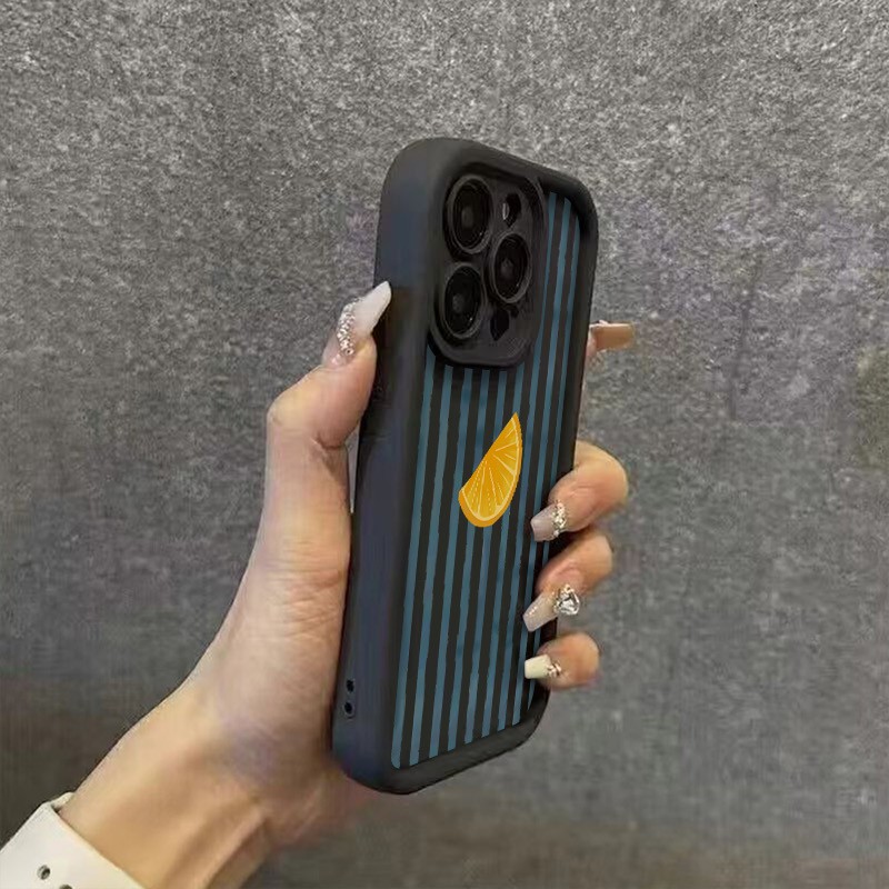 Striped Lemon Slice Pattern Ph - Phone Cases Xr ulasan dan harga