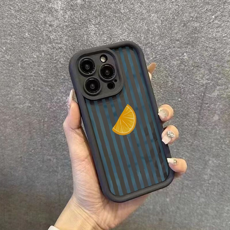 Striped Lemon Slice Pattern Ph - Phone Cases Xr ulasan dan harga