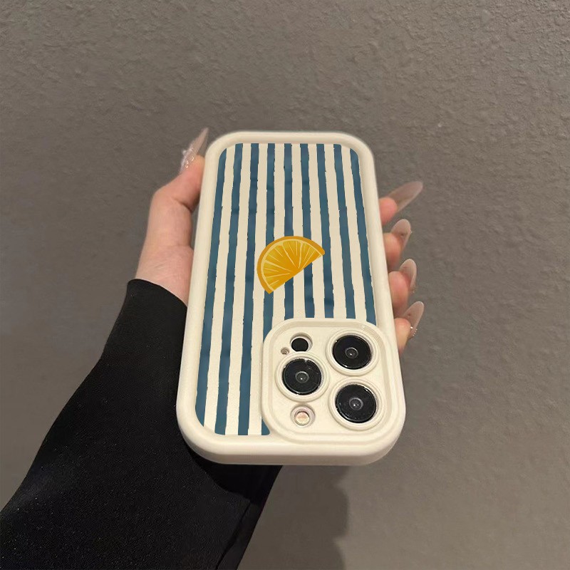 Striped Lemon Slice Pattern Ph - Phone Cases Xr ulasan dan harga