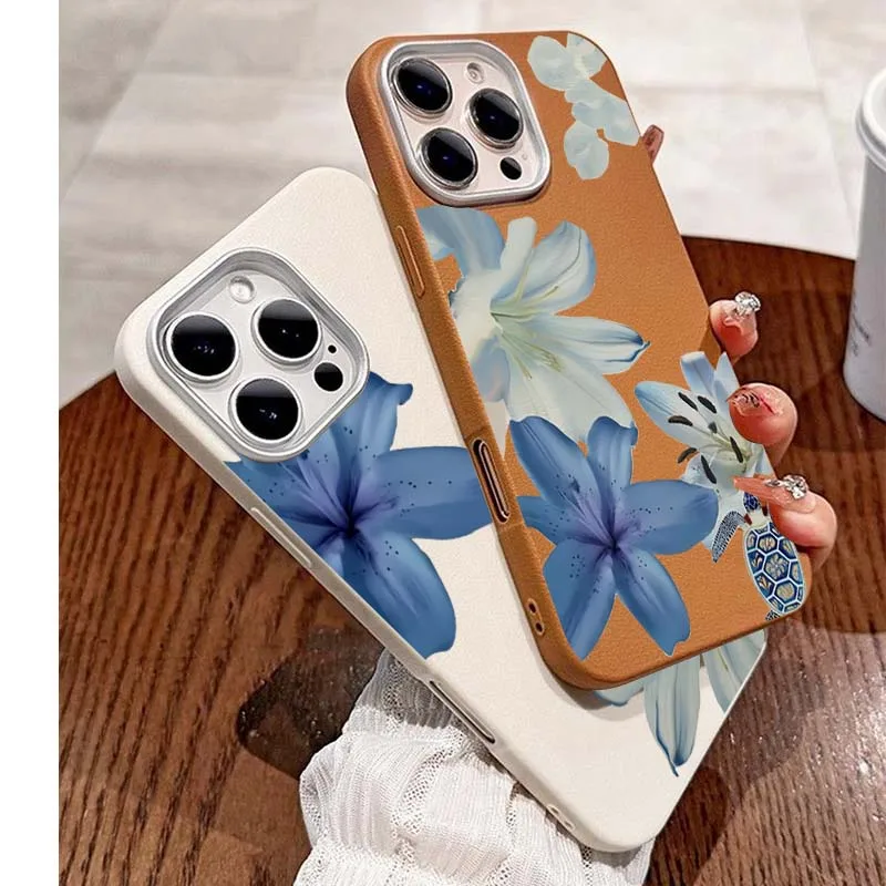 Elegant Blue Lily Fashion Patt - Phone Cases Blue ulasan dan harga