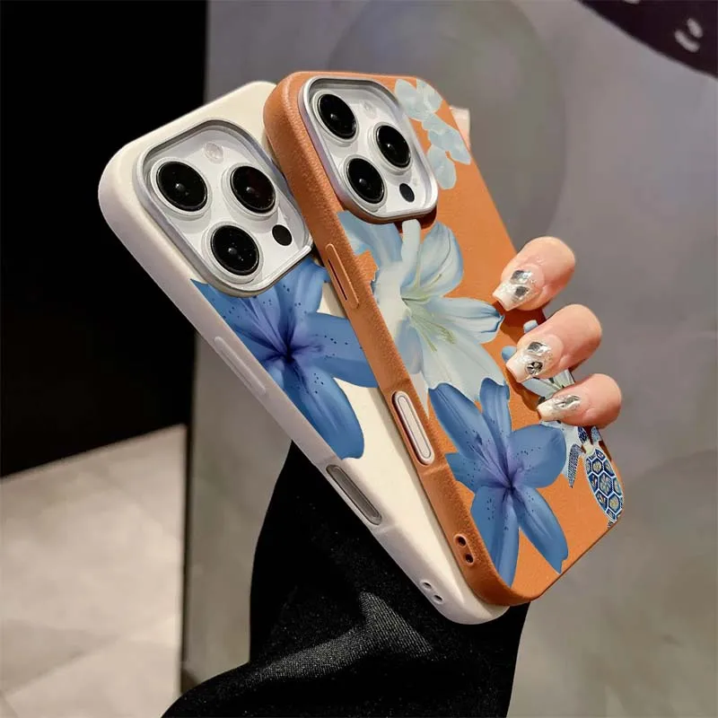 Elegant Blue Lily Fashion Patt - Phone Cases Blue ulasan dan harga