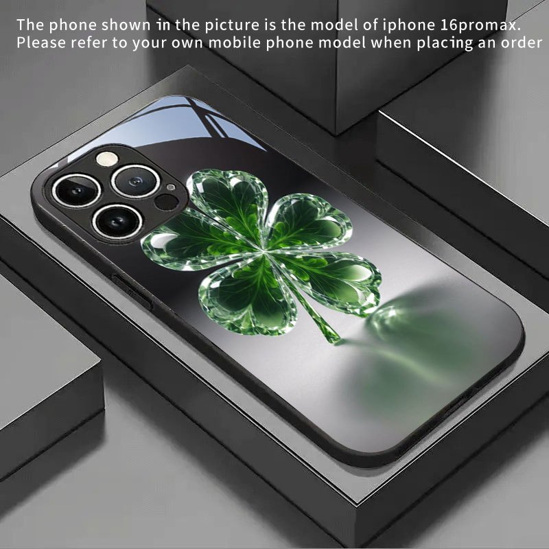 Sparkly Crystal‑Four‑Leaf‑Clov - Phone Cases Aesthetic ulasan dan harga