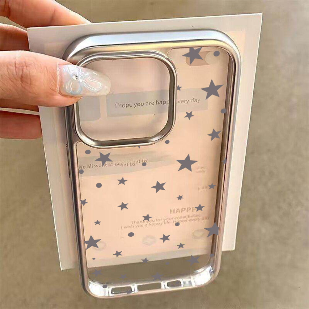 Y2K Stars Fashion Clear Cases  - Phone Cases Xr ulasan dan harga
