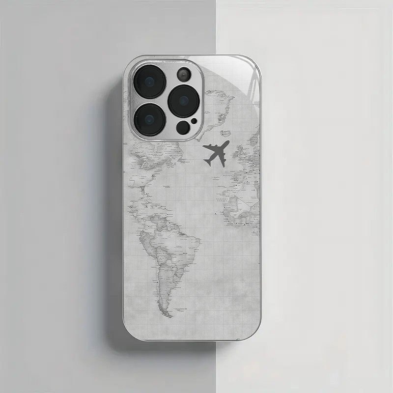 Retro World Map Airplane Trave - Phone Cases Aesthetic ulasan dan harga
