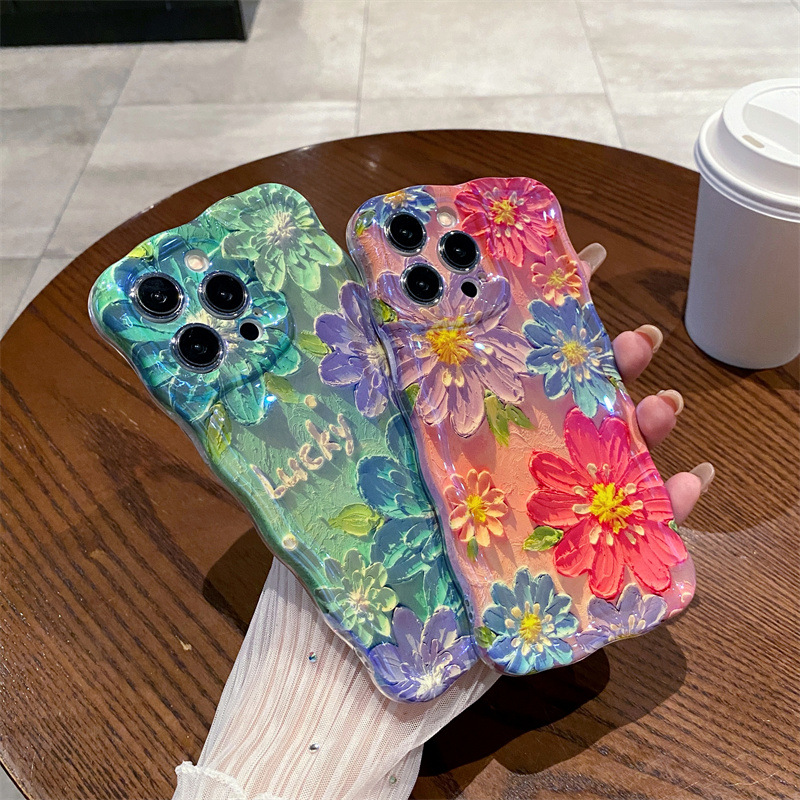 Retro Blue Light Oil Painting  - Phone Cases Blue ulasan dan harga