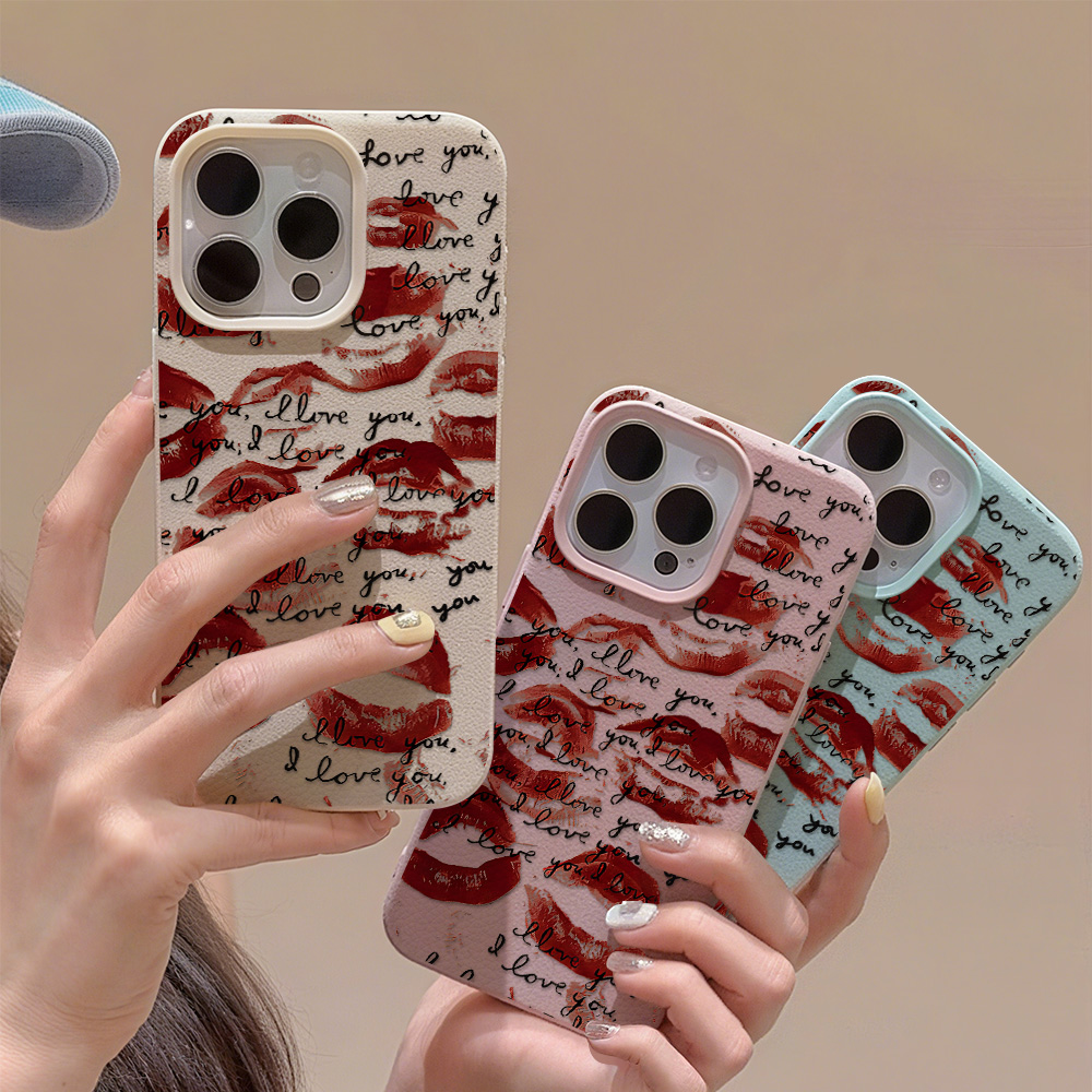 Bright Red Lips Leather Phone  - Phone Cases Durable ulasan dan harga