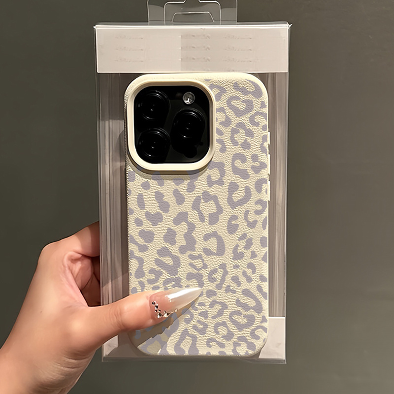 Neutral Cream Grey Leopard Aes - Phone Cases Aesthetic ulasan dan harga