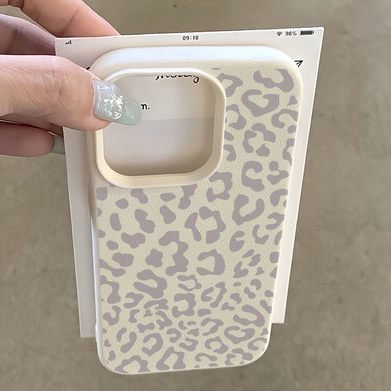 Neutral Cream Grey Leopard Aes - Phone Cases Aesthetic ulasan dan harga