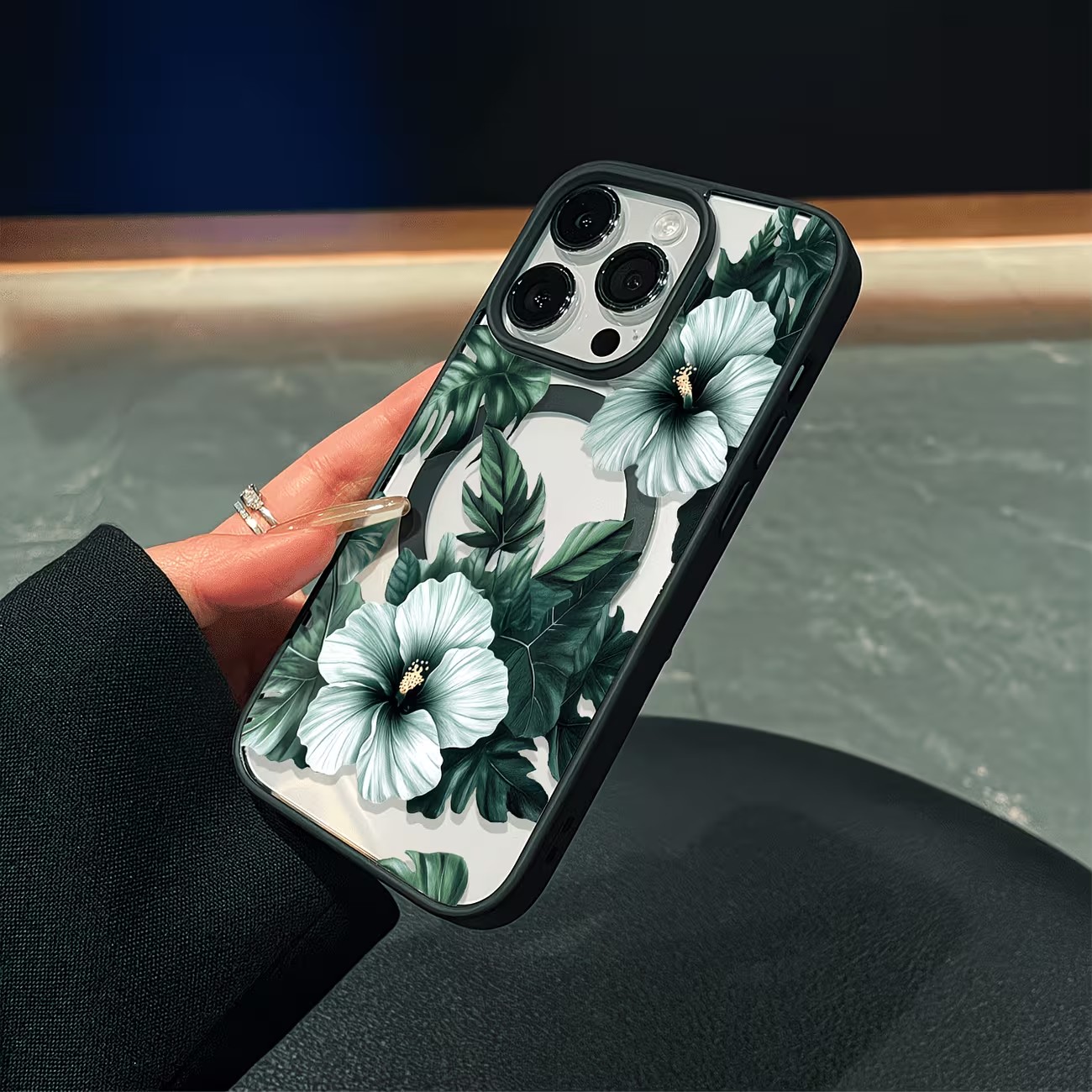Green Floral Print Phone Case  - Phone Cases Xr ulasan dan harga