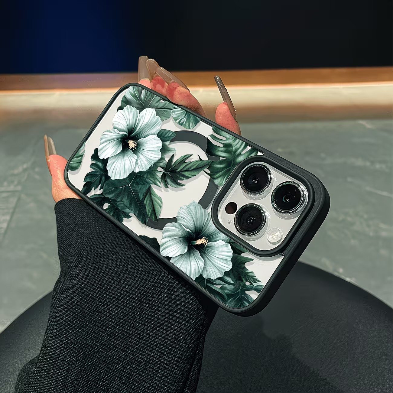 Green Floral Print Phone Case  - Phone Cases Xr ulasan dan harga